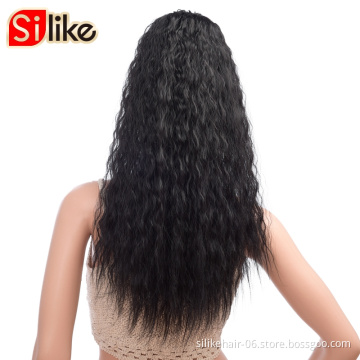 Silike 18inch Long Afro Kinky Curly Ponytail Extension Synthetic Hair Tail Drawstring Ponytail Clip In Hair Extensions Salon